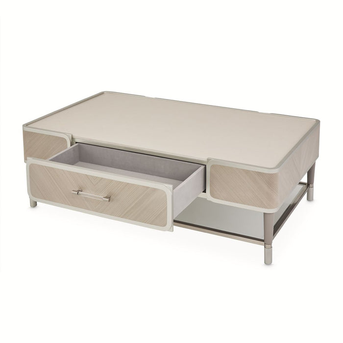 AICO Lanterna Cocktail Table in Silver Mist - Furniture Land (Milwaukee, WI)