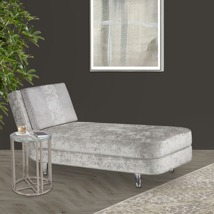 AICO Lanterna Chairside Table in Silver Mist - Furniture Land (Milwaukee, WI)