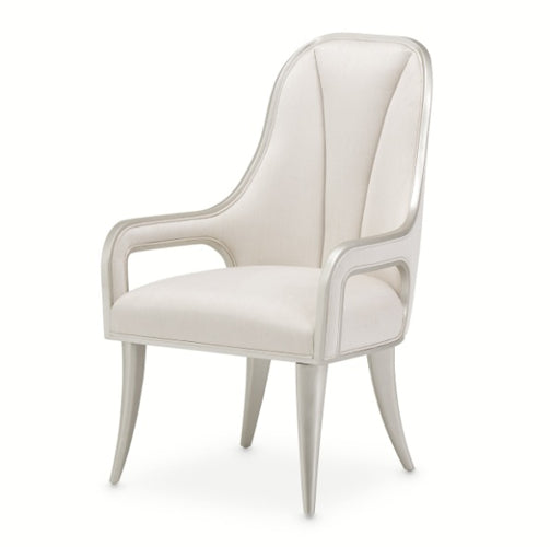 AICO Furniture Penthouse Arm Chair (Set of 2) in Ash Gray - Furniture Land (Milwaukee, WI)
