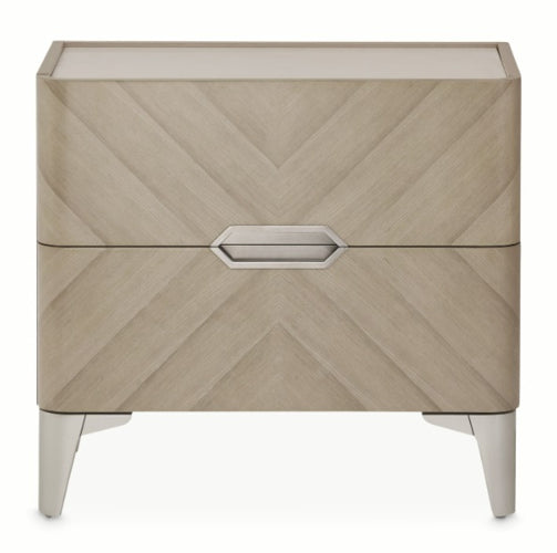AICO Furniture Penthouse Nightstand in Ash Gray - Furniture Land (Milwaukee, WI)