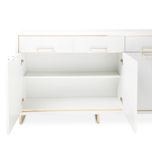 AICO Furniture Palm Gate Sideboard in Cloud White - Furniture Land (Milwaukee, WI)