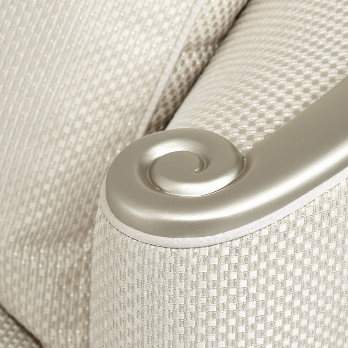 Aico London Place Loveseat in Light Champagne - Furniture Land (Milwaukee, WI)