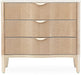 AICO Malibu Crest 3 Drawer Nightstand in Blush - Furniture Land (Milwaukee, WI)