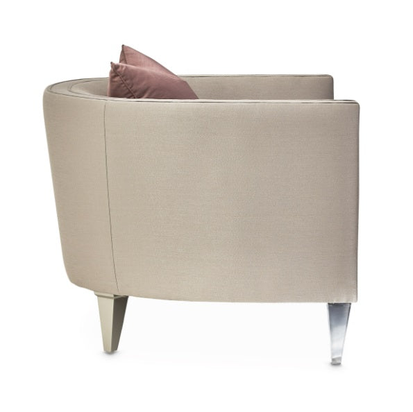 AICO Furniture Linea Matching Chair Metallic in Silver Mist - Furniture Land (Milwaukee, WI)