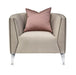 AICO Furniture Linea Matching Chair Metallic in Silver Mist - Furniture Land (Milwaukee, WI)