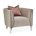 AICO Furniture Linea Matching Chair Metallic in Silver Mist - Furniture Land (Milwaukee, WI)