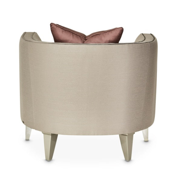 AICO Furniture Linea Matching Chair Metallic in Silver Mist - Furniture Land (Milwaukee, WI)