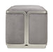AICO Furniture Linea Linea Ottoman Gray Pearl in Silver Mist - Furniture Land (Milwaukee, WI)