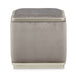 AICO Furniture Linea Linea Ottoman Gray Pearl in Silver Mist - Furniture Land (Milwaukee, WI)