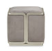 AICO Furniture Linea Linea Ottoman Gray Pearl in Silver Mist - Furniture Land (Milwaukee, WI)