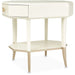 AICO La Rachelle Octagonal End Table w/ Drawer in Medium Champagne - Furniture Land (Milwaukee, WI)