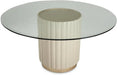 AICO Malibu Crest Round Dining Table in Chardonnay - Furniture Land (Milwaukee, WI)