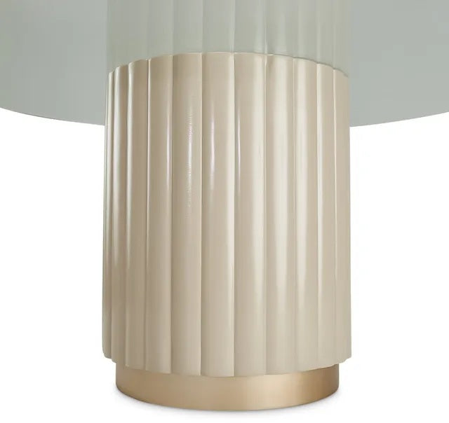 AICO Malibu Crest Round Dining Table in Chardonnay - Furniture Land (Milwaukee, WI)