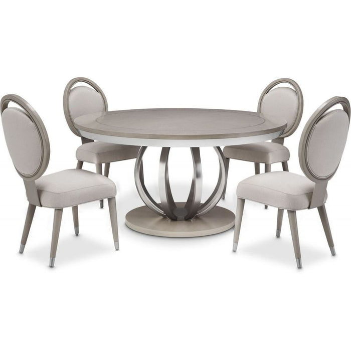 AICO Eclipse Round Dining Table in Moonlight - Furniture Land (Milwaukee, WI)