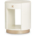 AICO La Rachelle Round End Table w/ Marble Top in Medium Champagne - Furniture Land (Milwaukee, WI)