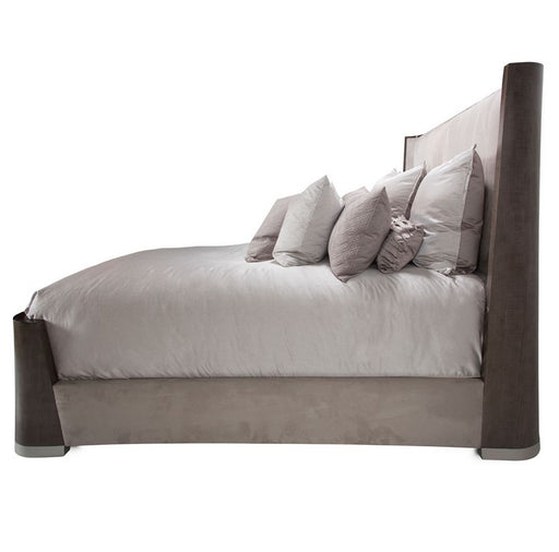 AICO Roxbury Park Cal King Dual-Panel Bed in Slate - Furniture Land (Milwaukee, WI)