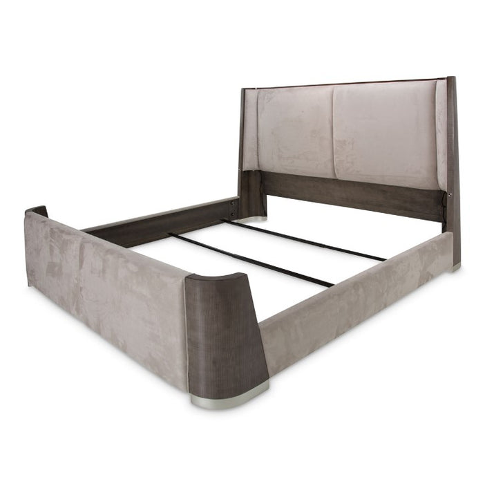 AICO Roxbury Park Queen Dual-Panel Bed in Slate - Furniture Land (Milwaukee, WI)