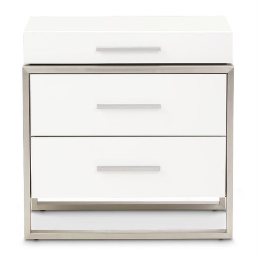 AICO Marquee Nightstand in Cloud White - Furniture Land (Milwaukee, WI)