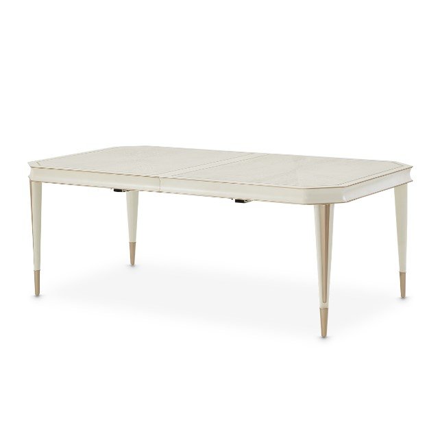 AICO La Rachelle Rectangular Dining Table in Medium Champagne - Furniture Land (Milwaukee, WI)