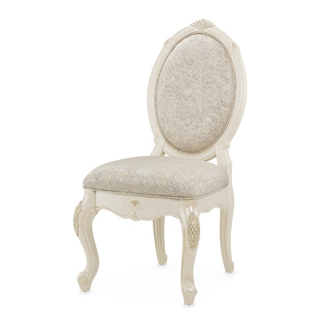 AICO Lavelle Side Chair in Classic Pearl (Set of 2) - Furniture Land (Milwaukee, WI)