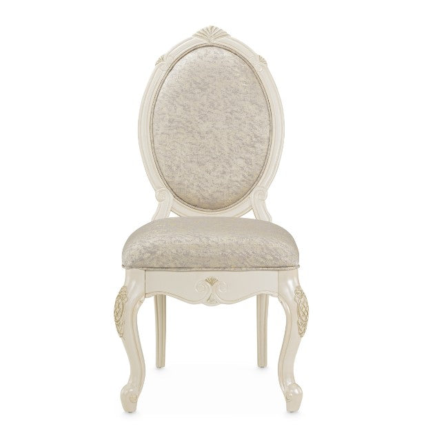 AICO Lavelle Side Chair in Classic Pearl (Set of 2) - Furniture Land (Milwaukee, WI)