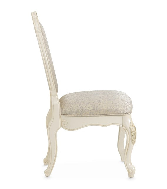 AICO Lavelle Side Chair in Classic Pearl (Set of 2) - Furniture Land (Milwaukee, WI)