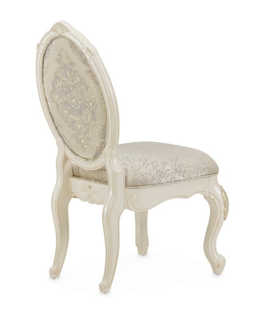 AICO Lavelle Side Chair in Classic Pearl (Set of 2) - Furniture Land (Milwaukee, WI)
