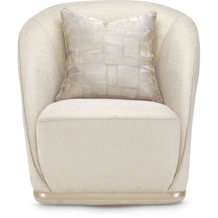 AICO La Rachelle Swivel Chair Gold Rush in Medium Champagne - Furniture Land (Milwaukee, WI)