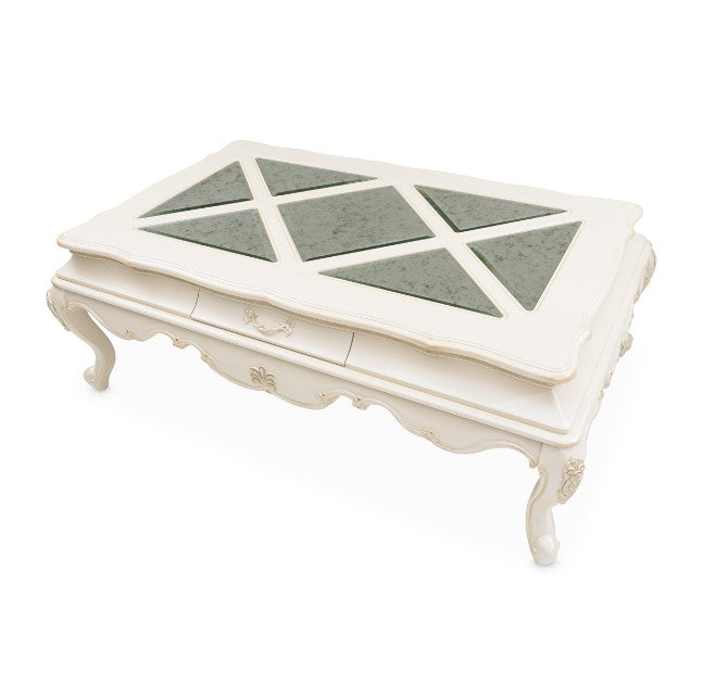 AICO Lavelle Rectangular Cocktail Table in Classic Pearl - Furniture Land (Milwaukee, WI)