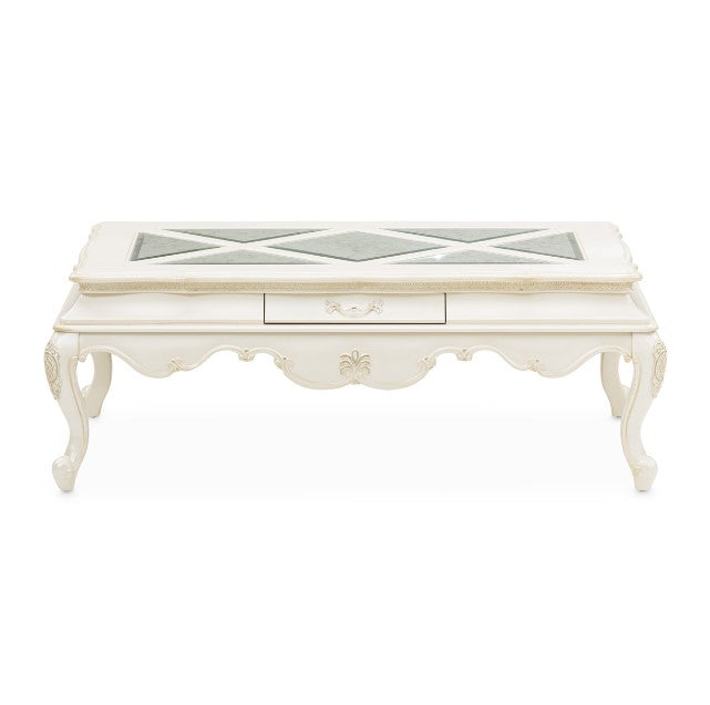 AICO Lavelle Rectangular Cocktail Table in Classic Pearl - Furniture Land (Milwaukee, WI)