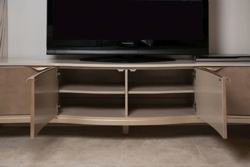 AICO Malibu Crest TV Console in Blush - Furniture Land (Milwaukee, WI)