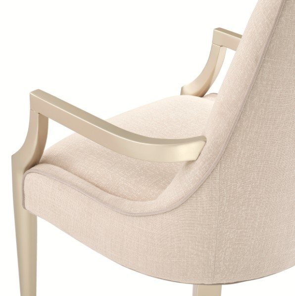AICO Malibu Crest Arm Chair in Chardonnay (Set of 2) - Furniture Land (Milwaukee, WI)