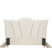 AICO Furniture La Marisia Queen Upholstered Platform Bed in Creamy Pearl - Furniture Land (Milwaukee, WI)