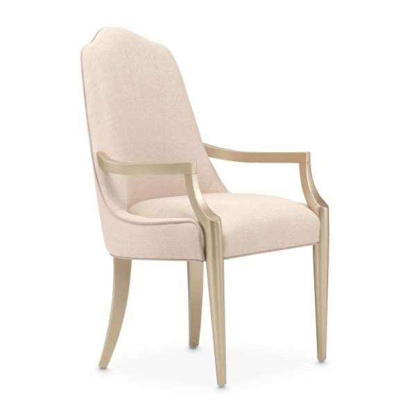 AICO Malibu Crest Arm Chair in Chardonnay (Set of 2) - Furniture Land (Milwaukee, WI)