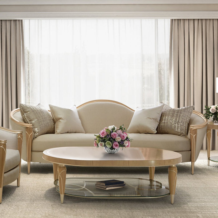 AICO Villa Cherie Chair in Caramel - Furniture Land (Milwaukee, WI)