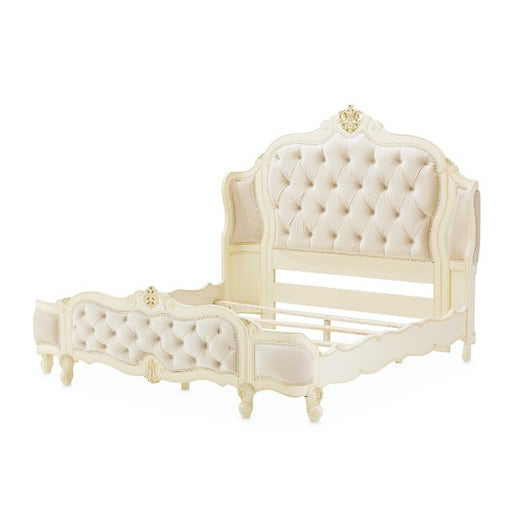 AICO Lavelle Cal King Wing Mansion Bed in Classic Pearl - Furniture Land (Milwaukee, WI)