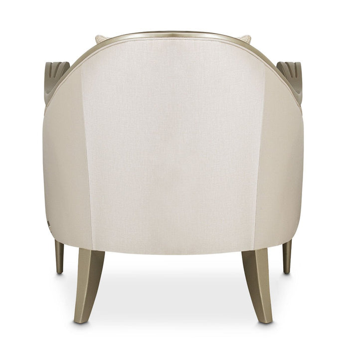 AICO London Place Accent Chair in Champagne - Furniture Land (Milwaukee, WI)