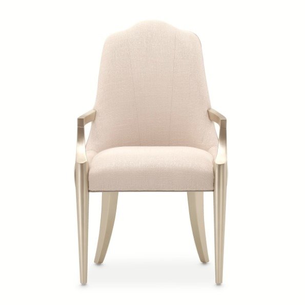 AICO Malibu Crest Arm Chair in Chardonnay (Set of 2) - Furniture Land (Milwaukee, WI)