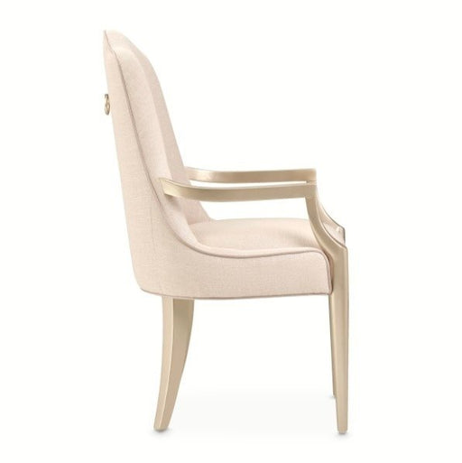 AICO Malibu Crest Arm Chair in Chardonnay (Set of 2) - Furniture Land (Milwaukee, WI)