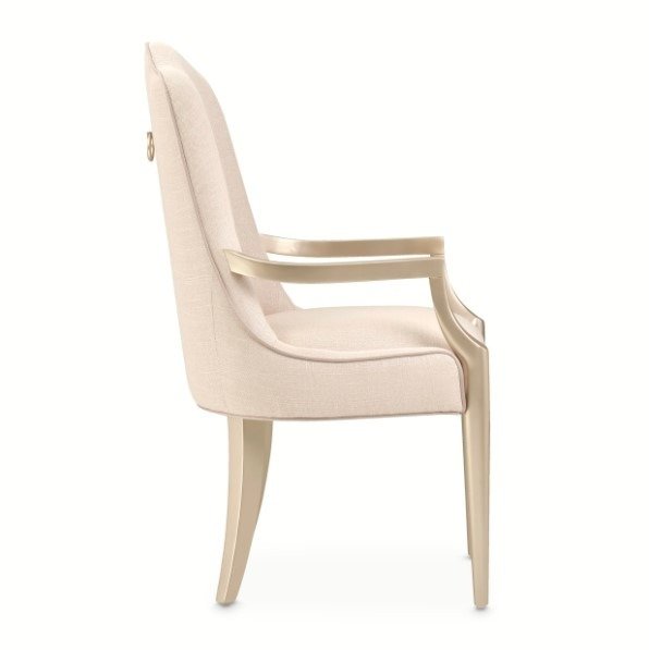 AICO Malibu Crest Arm Chair in Chardonnay (Set of 2) - Furniture Land (Milwaukee, WI)