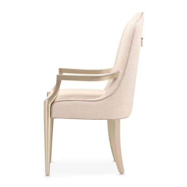 AICO Malibu Crest Arm Chair in Chardonnay (Set of 2) - Furniture Land (Milwaukee, WI)